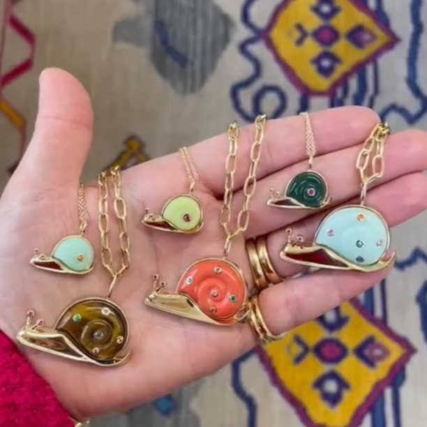 Small Snail Pendant on 16" Chain