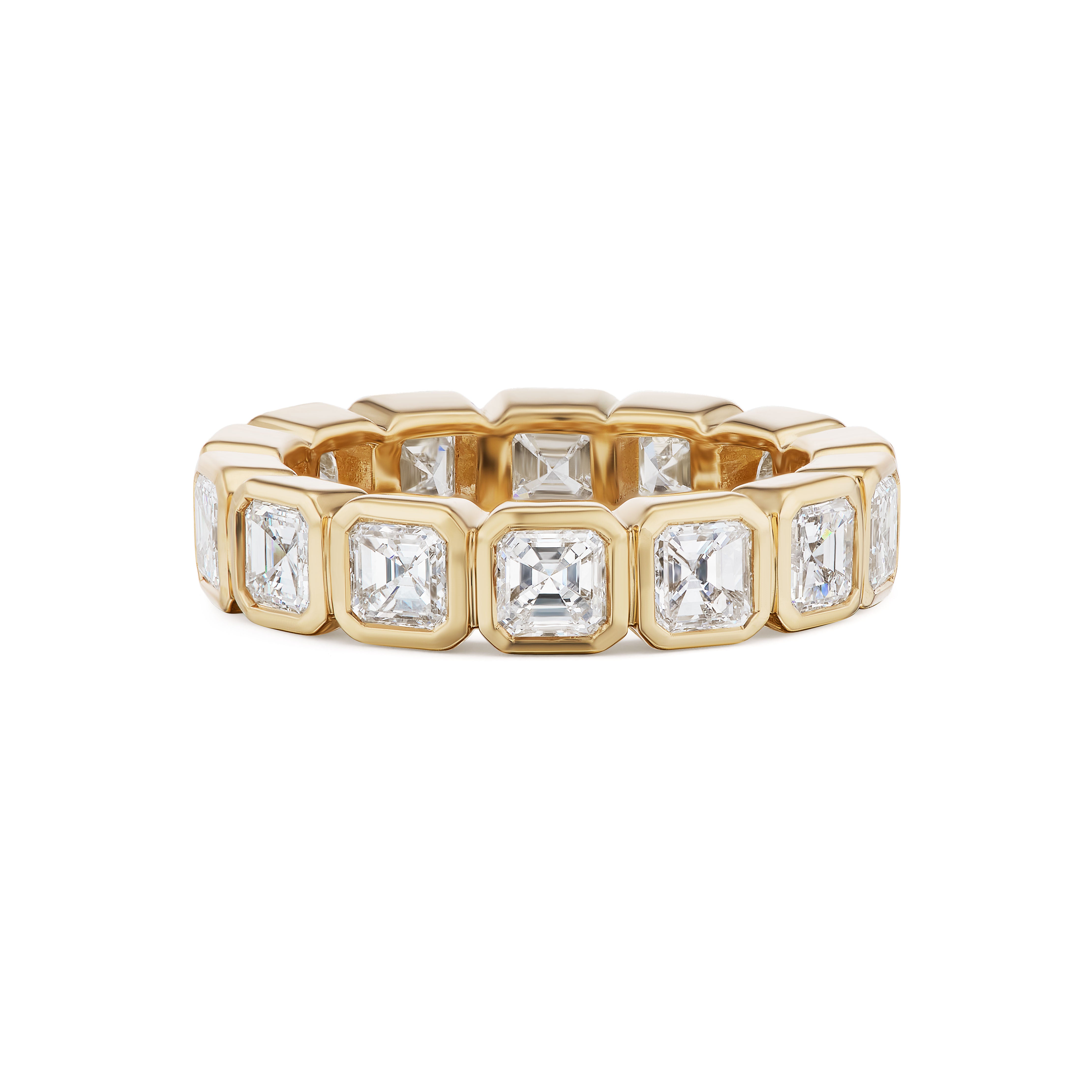Asscher Diamond Bezel Band