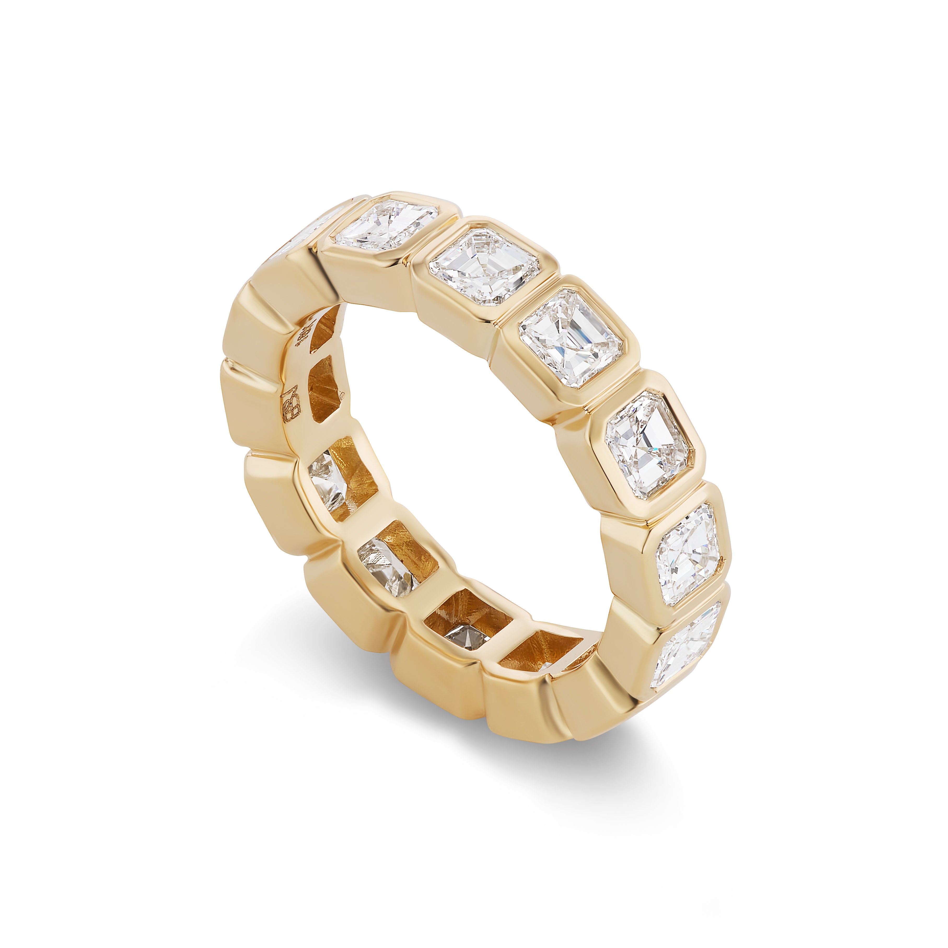 Asscher Diamond Bezel Band