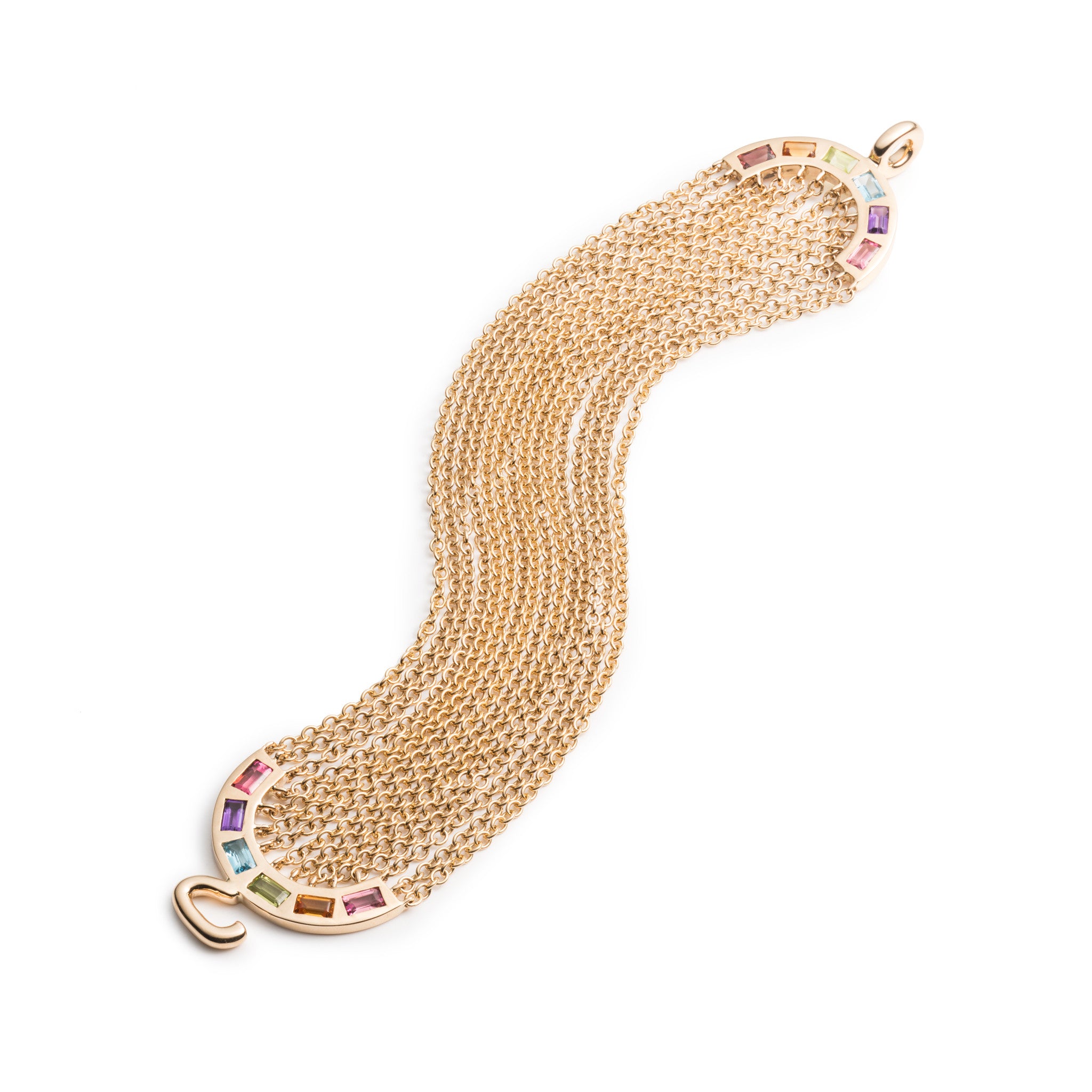 Large Rainbow Tassel Bracelet