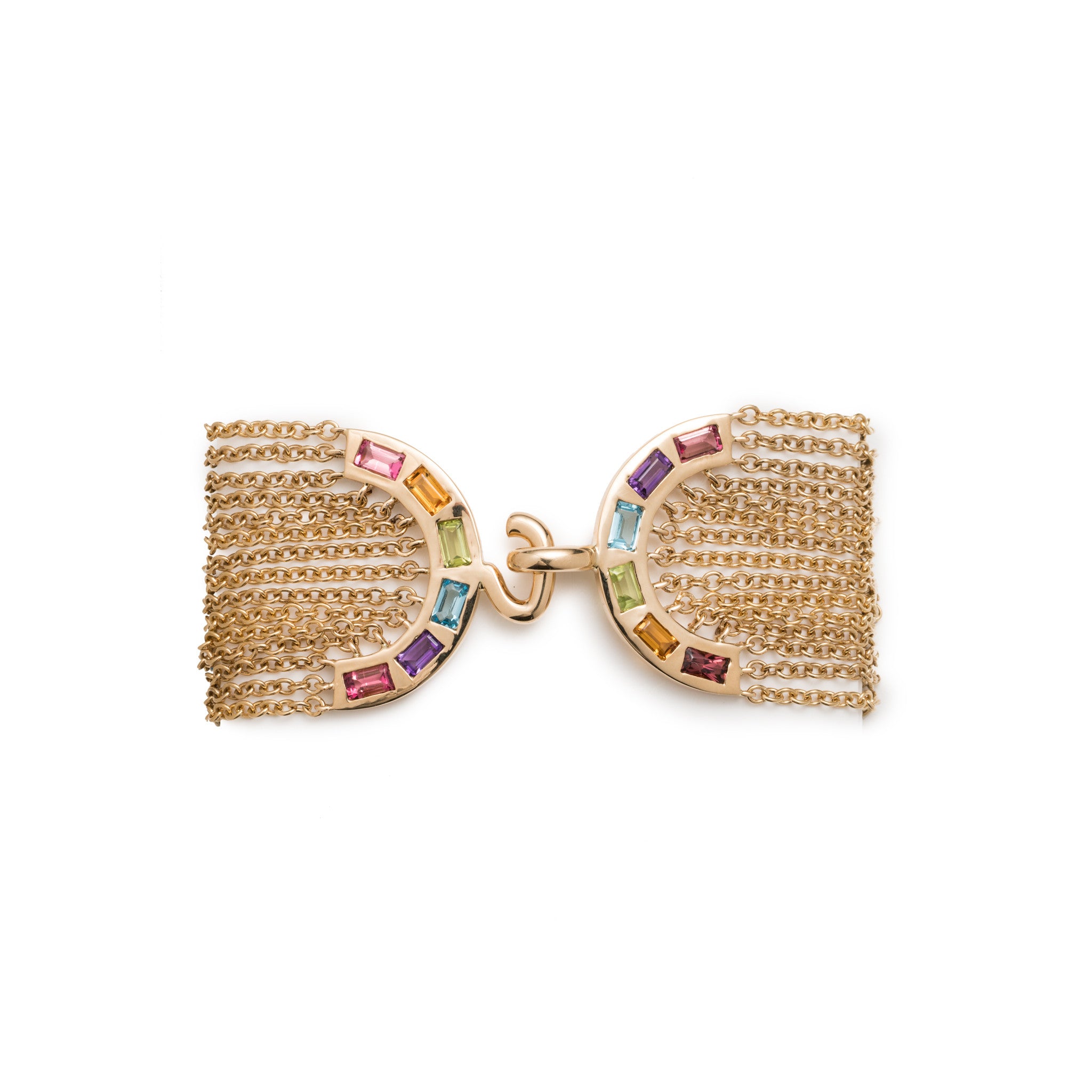 Large Rainbow Tassel Bracelet