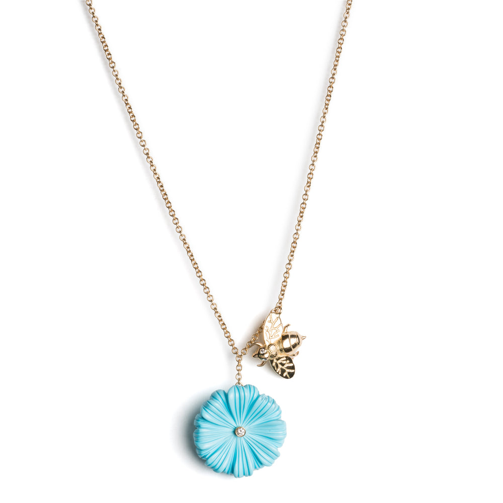 Wildflower & Bee Charm Necklace