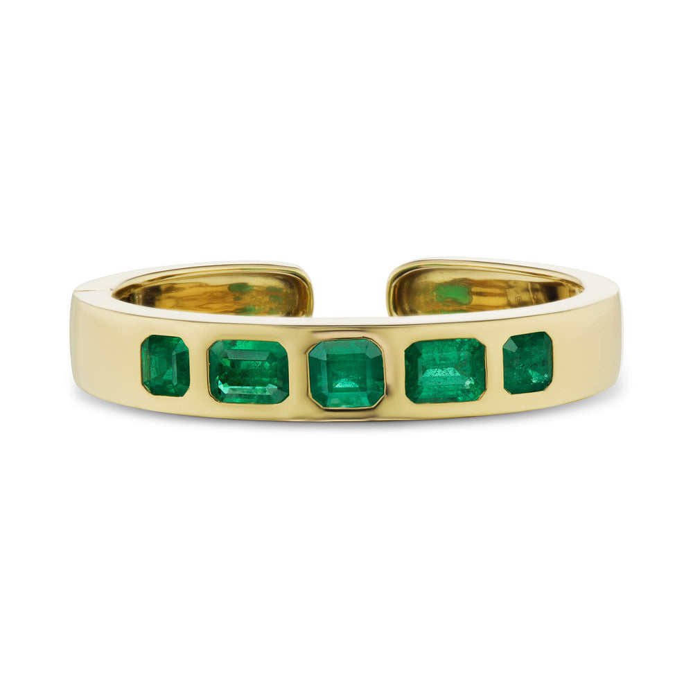 One-of-a-Kind Emerald Gypsy Cuff