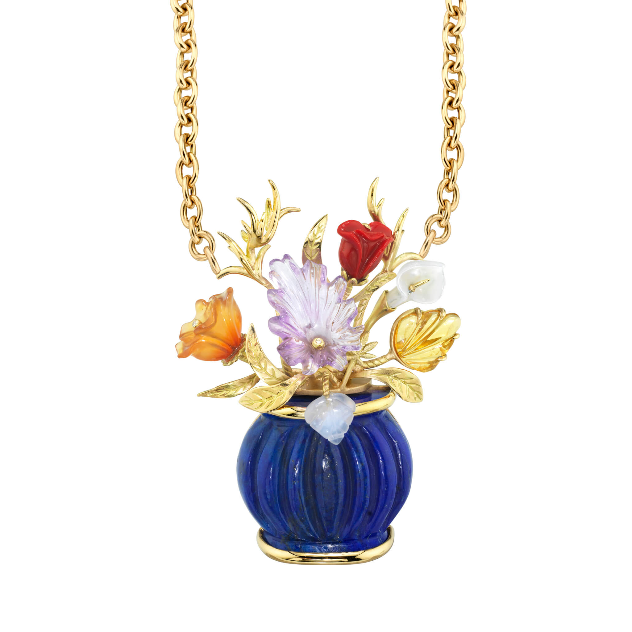 Large Flower Vase Necklace