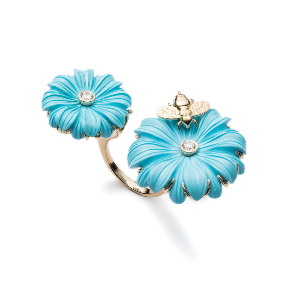 Double Wildflower Bee Ring