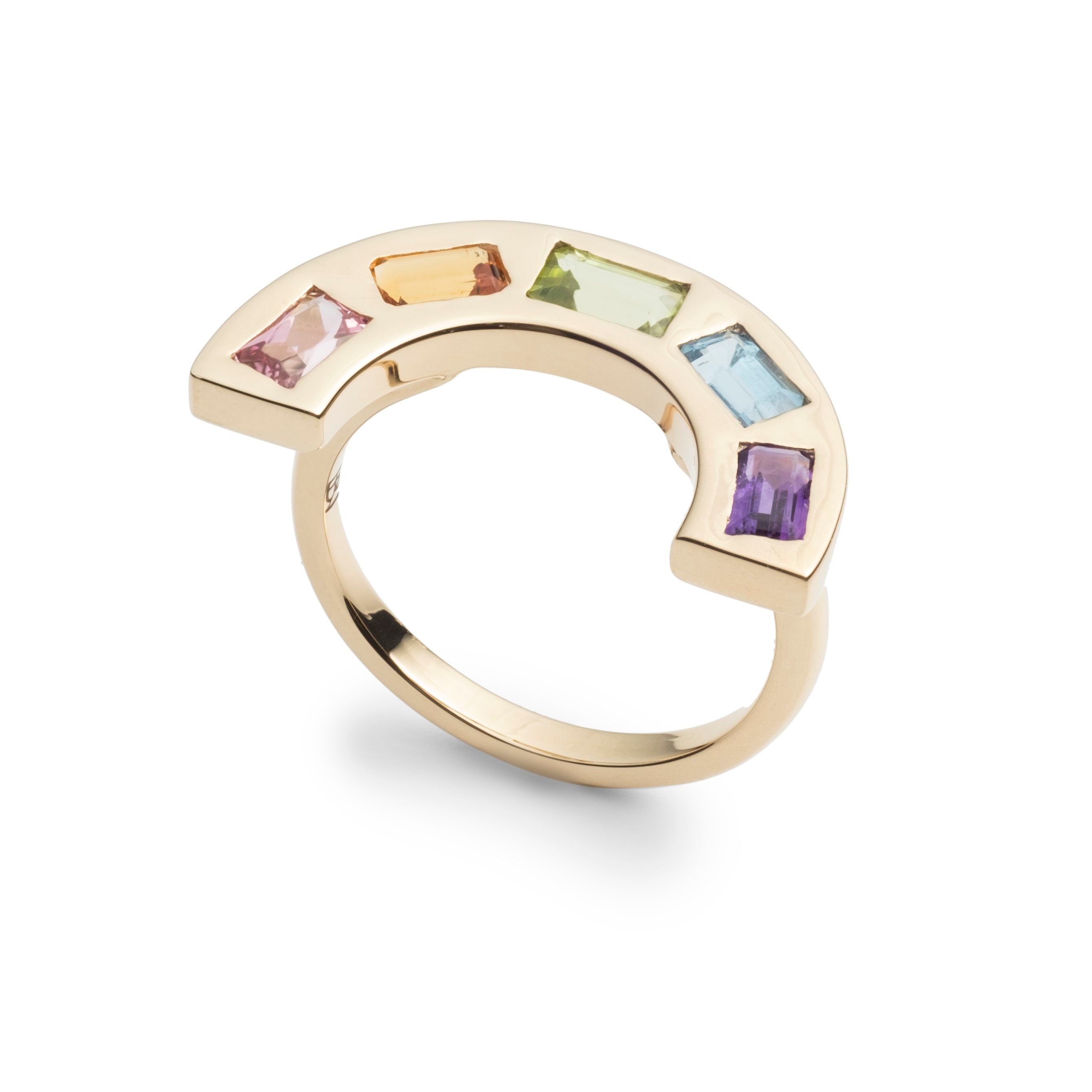 Large Deconstructed Rainbow Ring