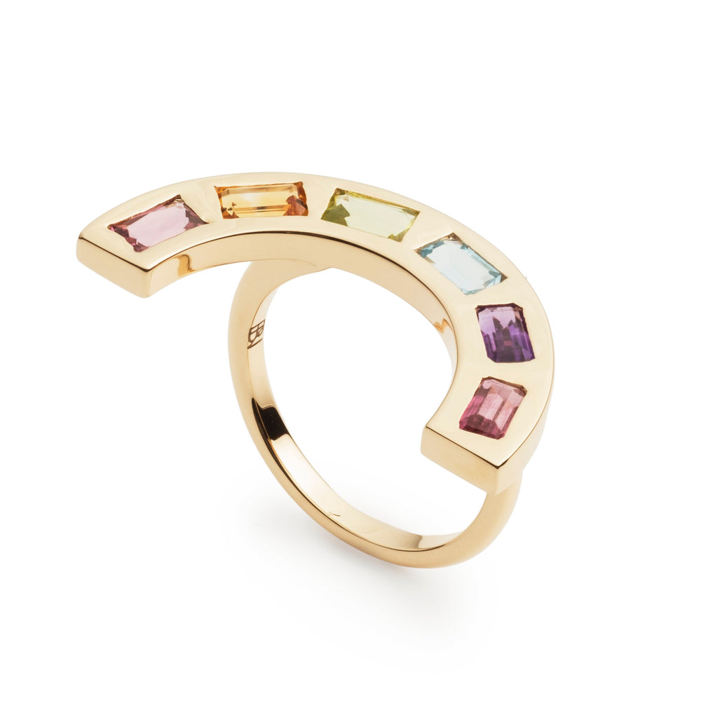 XL Deconstructed Rainbow Ring
