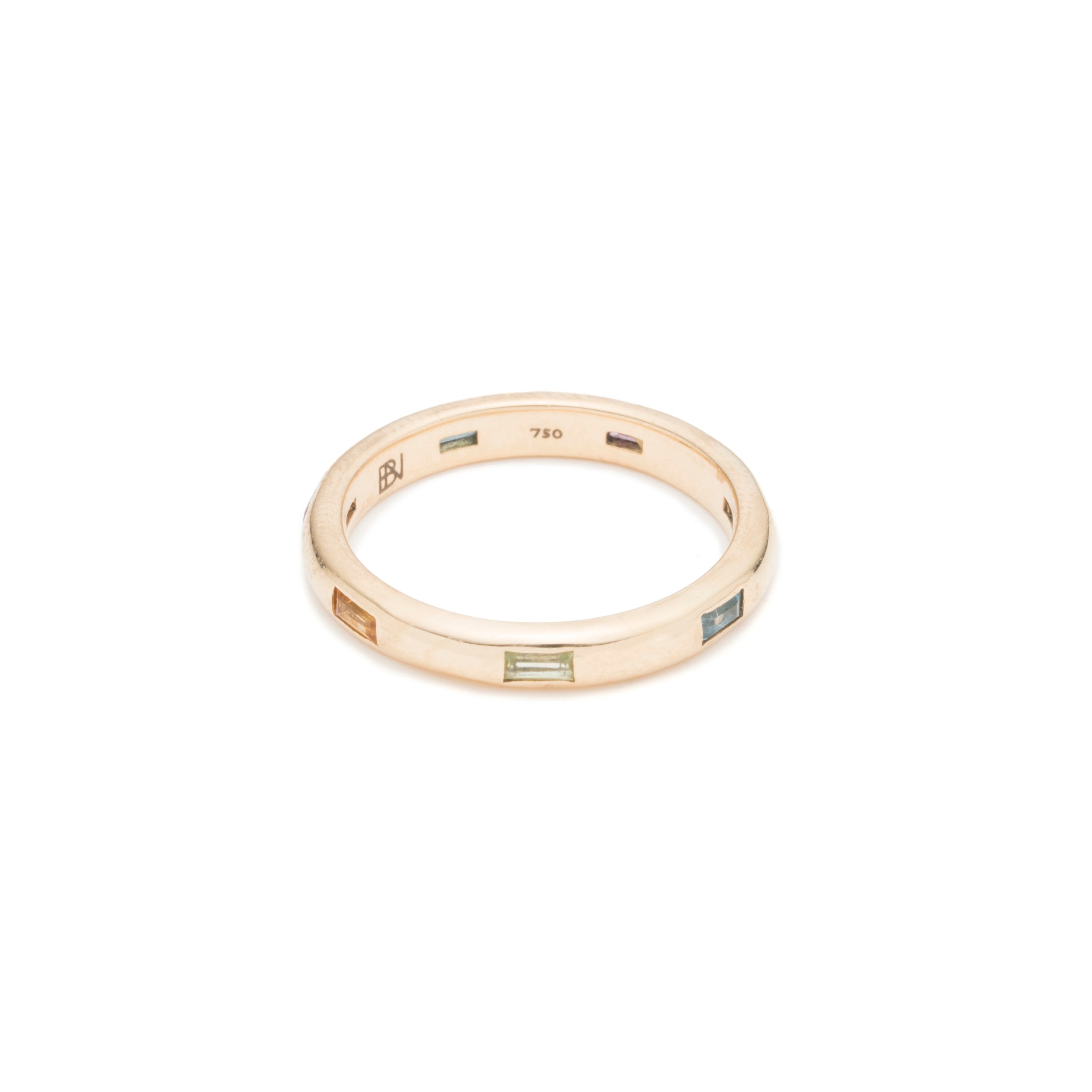 Rainbow Narrow Eternity Band