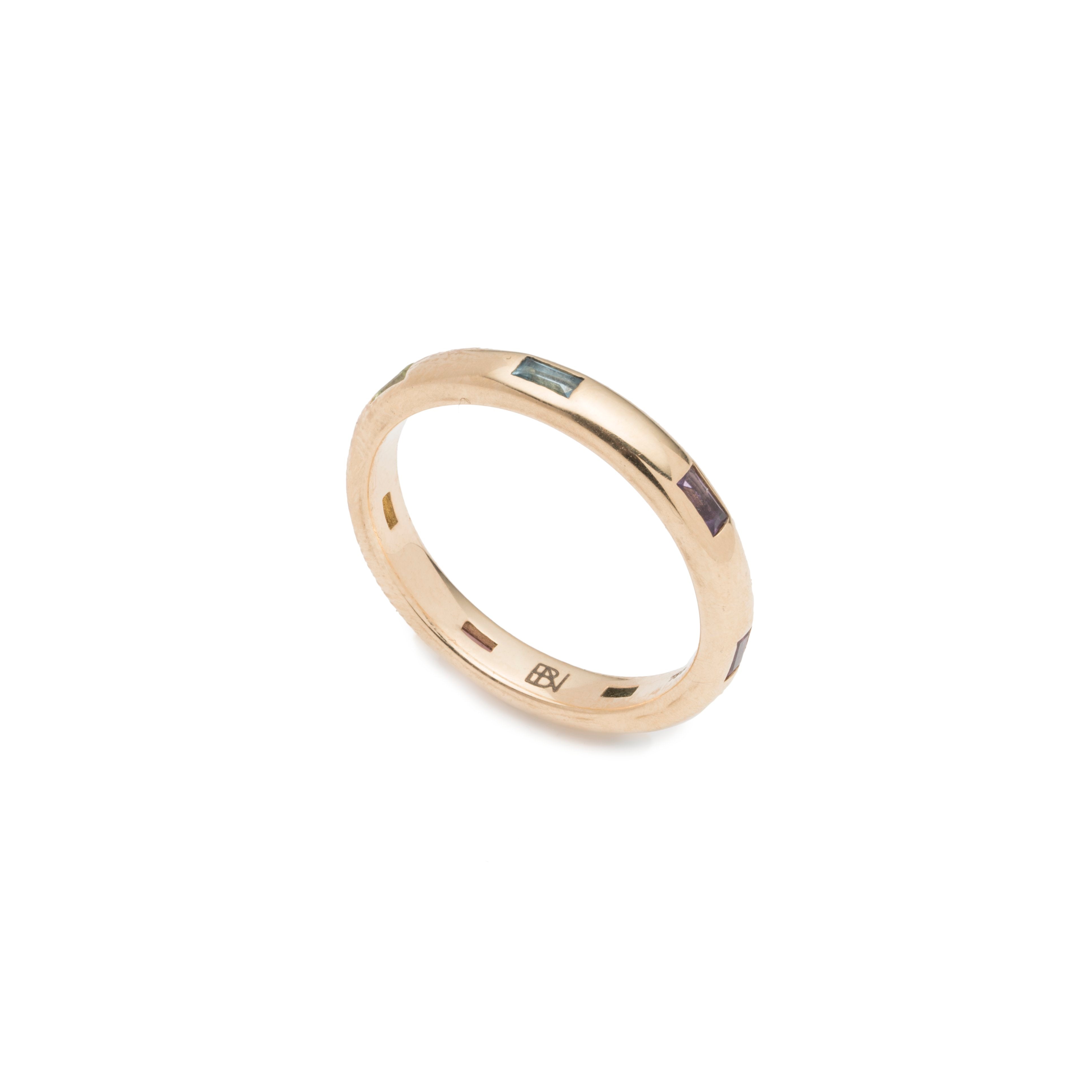 Rainbow Narrow Eternity Band