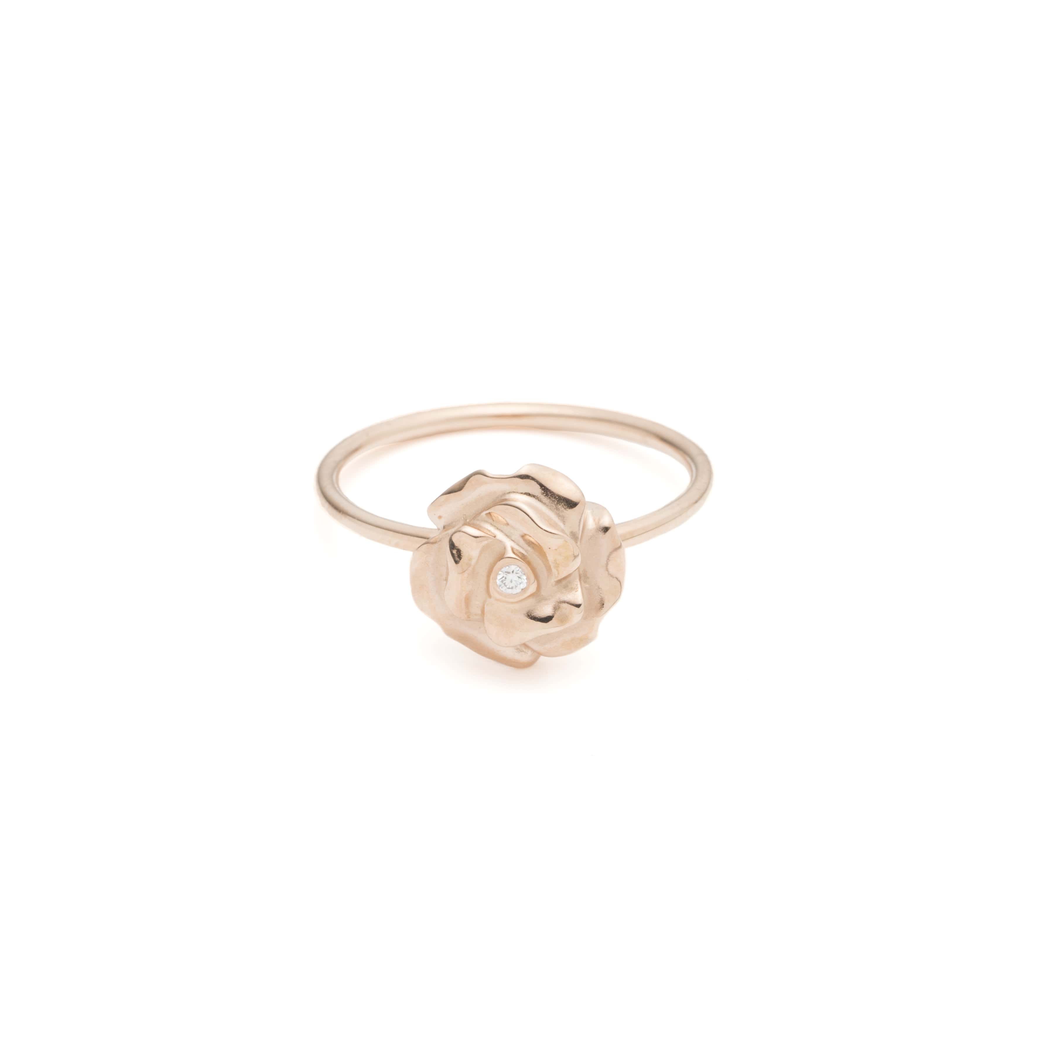 Single Rose Band Ring