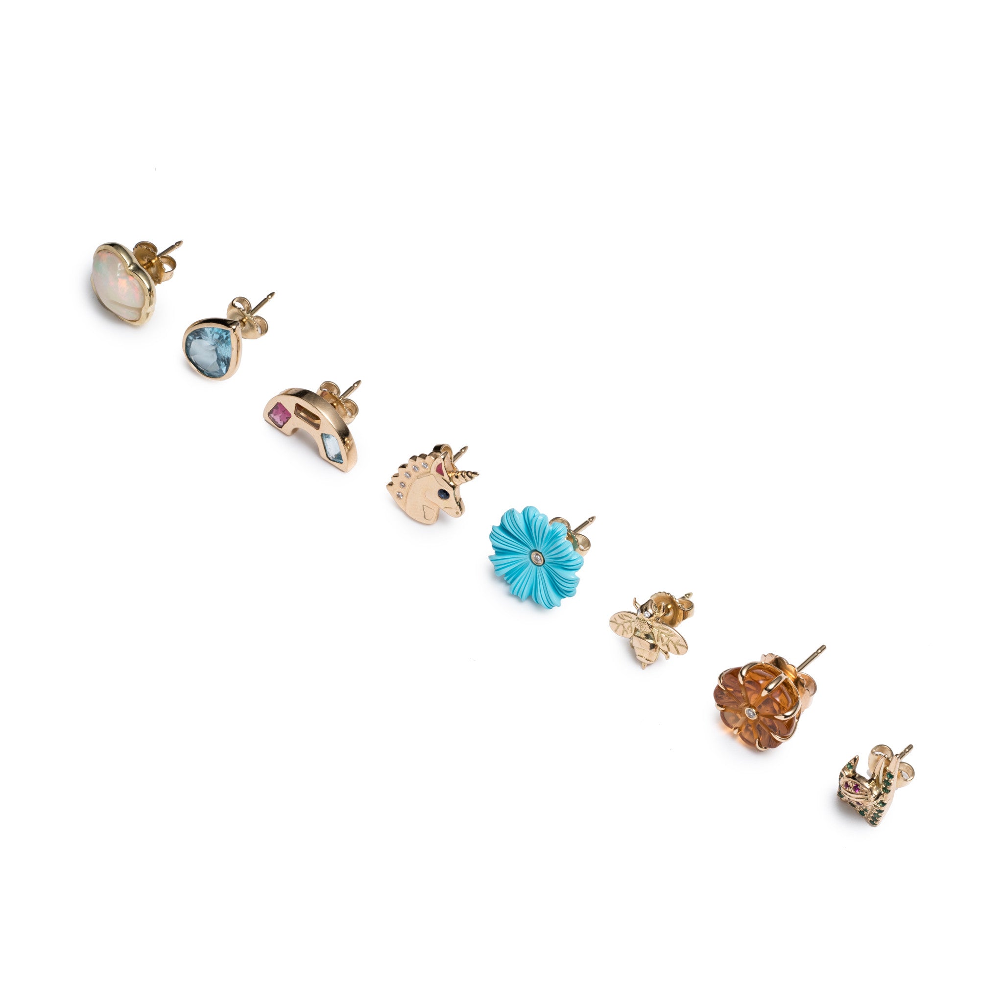 Small Raindrop Stud Earrings