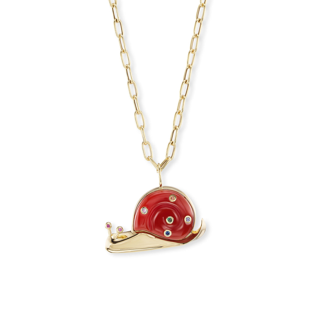 Large Snail Pendant on 18" Chain