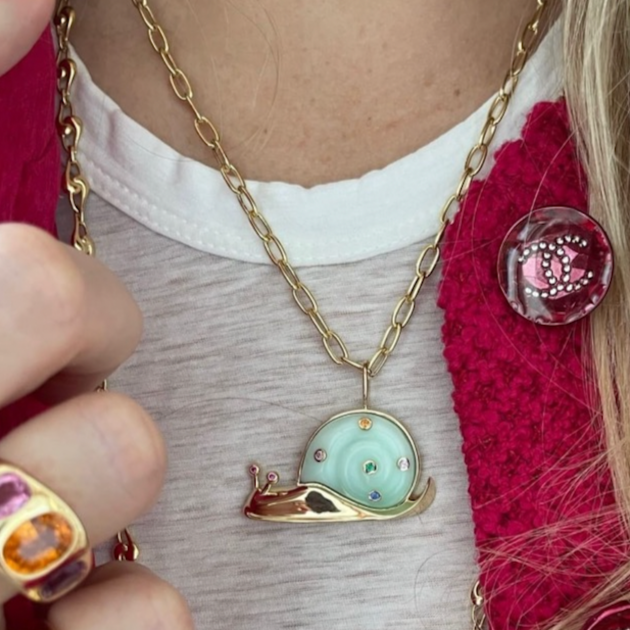 Large Snail Pendant on 18" Chain