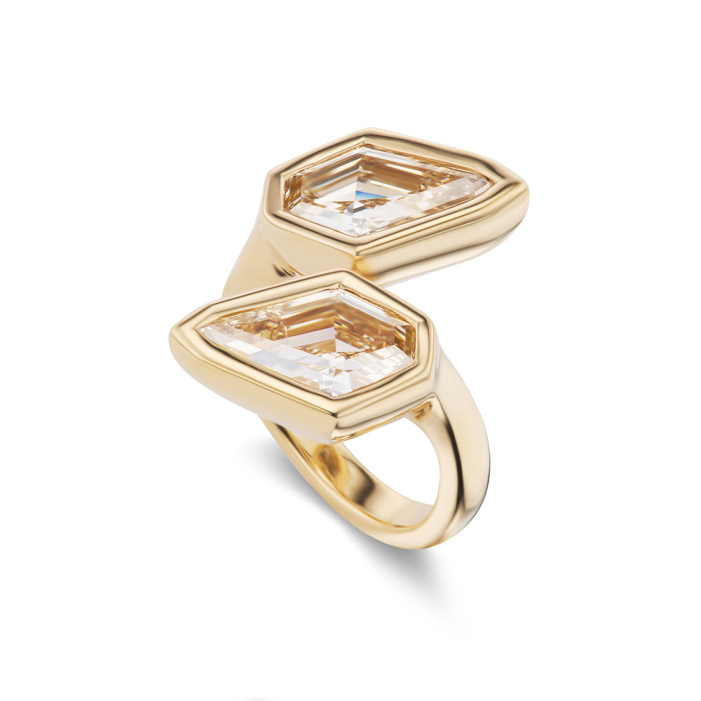 One-of-a-Kind Champagne Shield Diamond Moi Et Toi