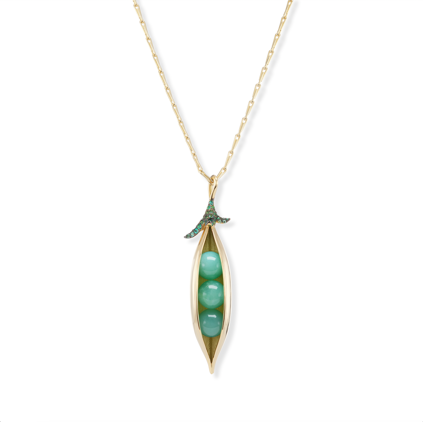 Sweet Peas Pendant with Three Peas