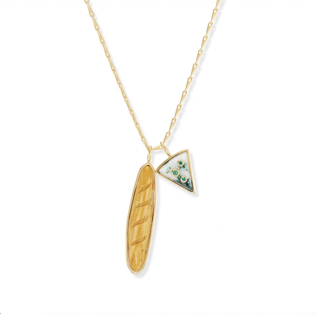 Baguette & Cheese Pendant