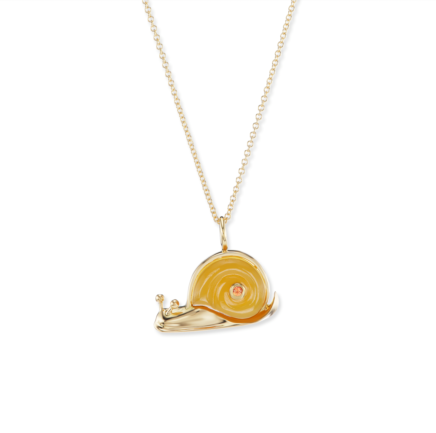 Small Snail Pendant on 16" Chain