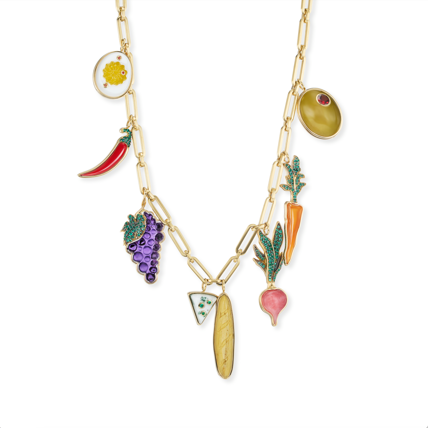 One-of-a-Kind Picnic Charm Necklace