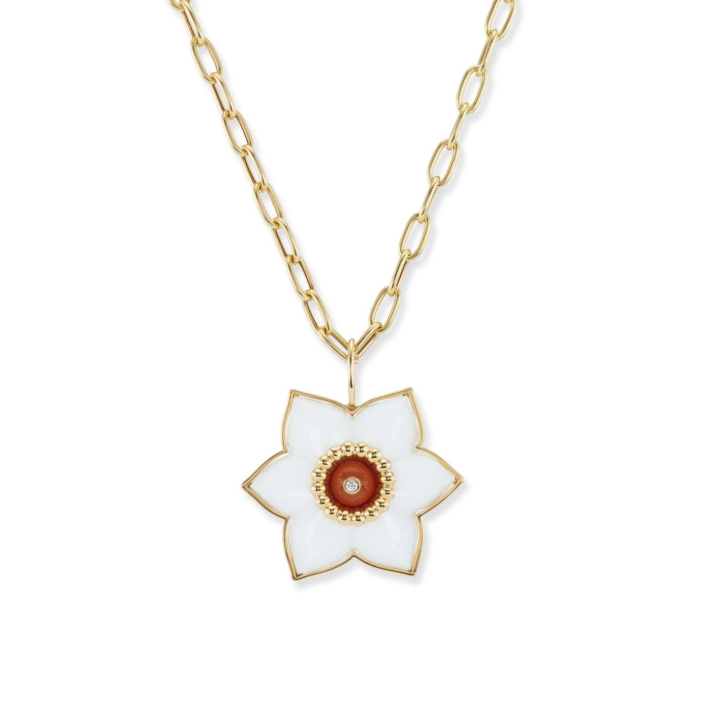 Daffodil Pendant on an 18" Chain