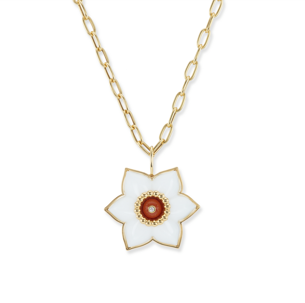 Daffodil Pendant on an 18" Chain