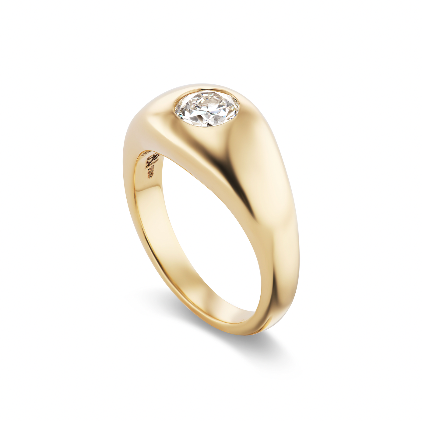 One-of-a-Kind Single Round Diamond Gypsy