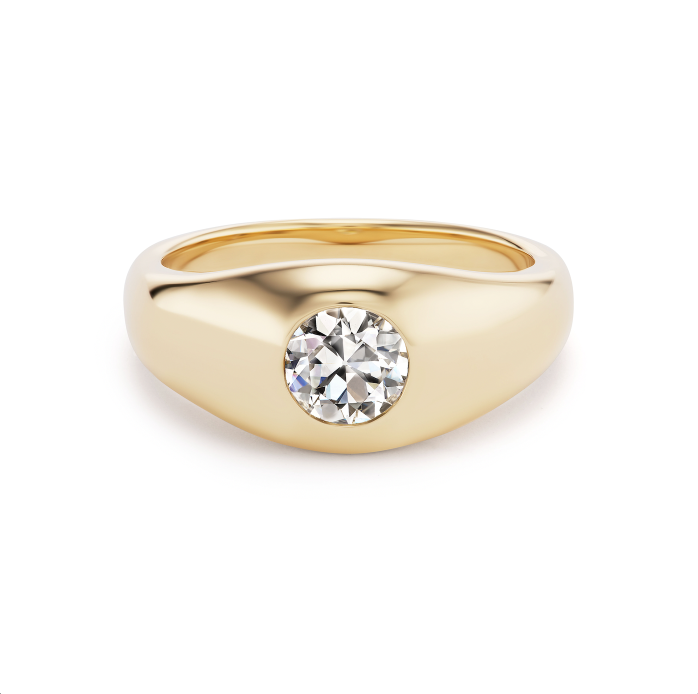 One-of-a-Kind Single Round Diamond Gypsy