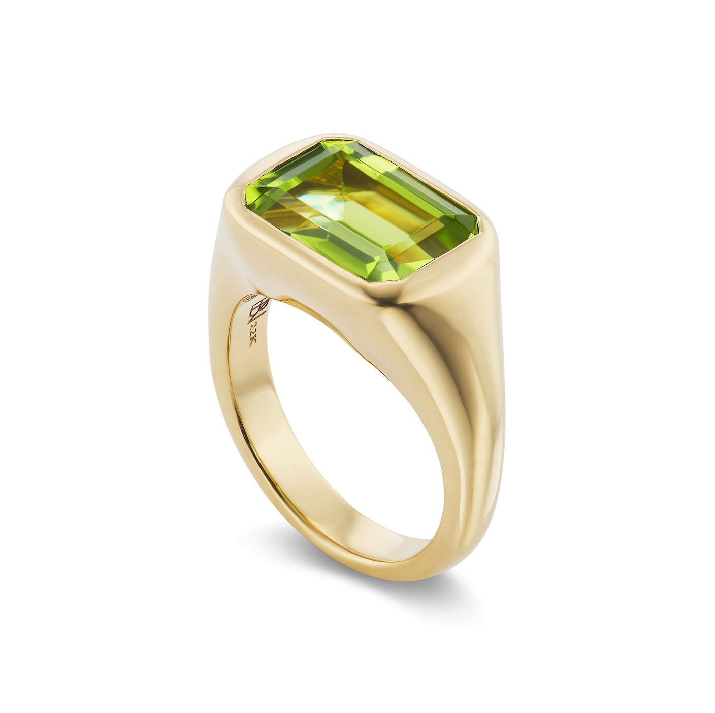 One-of-a-Kind Emerald-Cut Peridot Gypsy