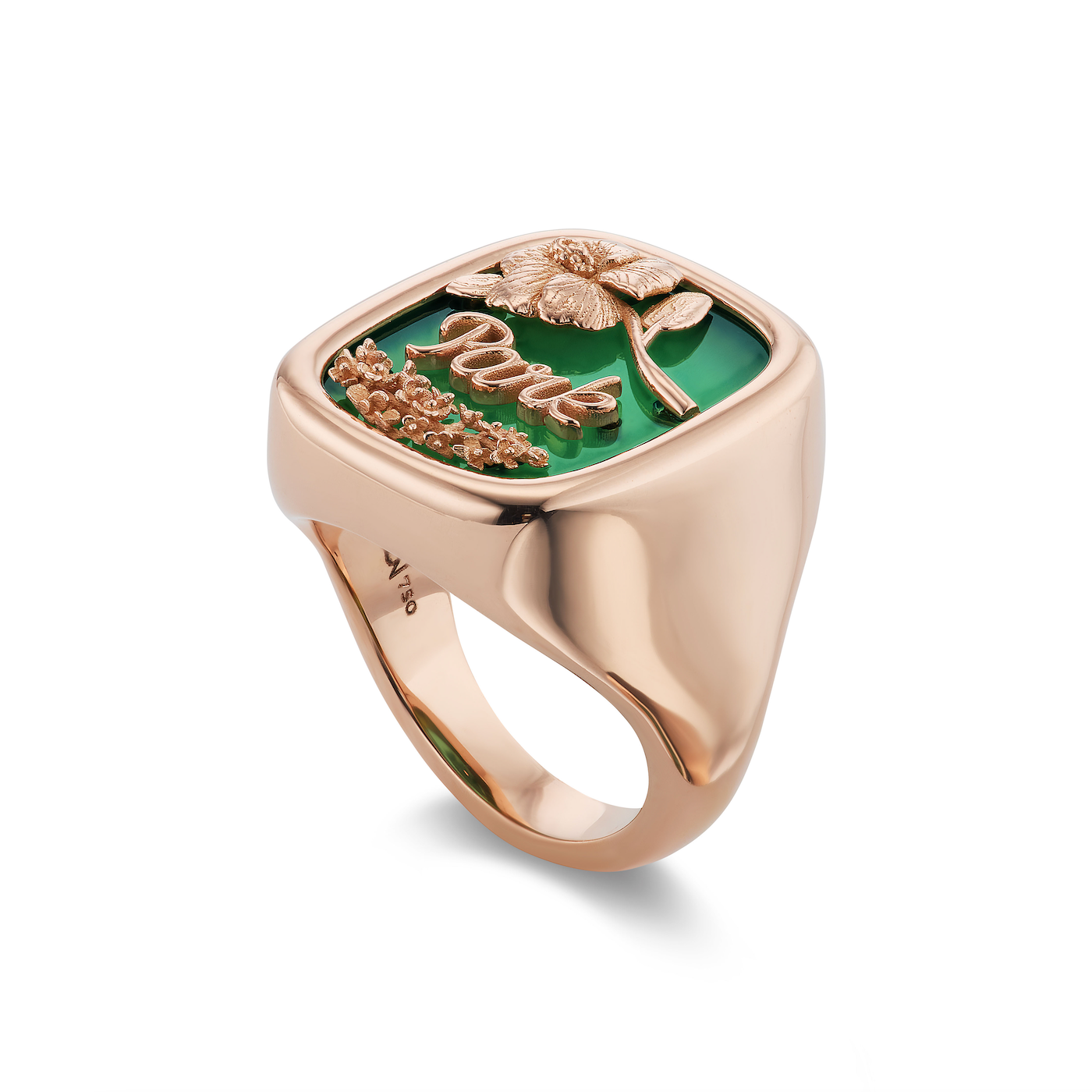 Park Carved Stone Signet Ring