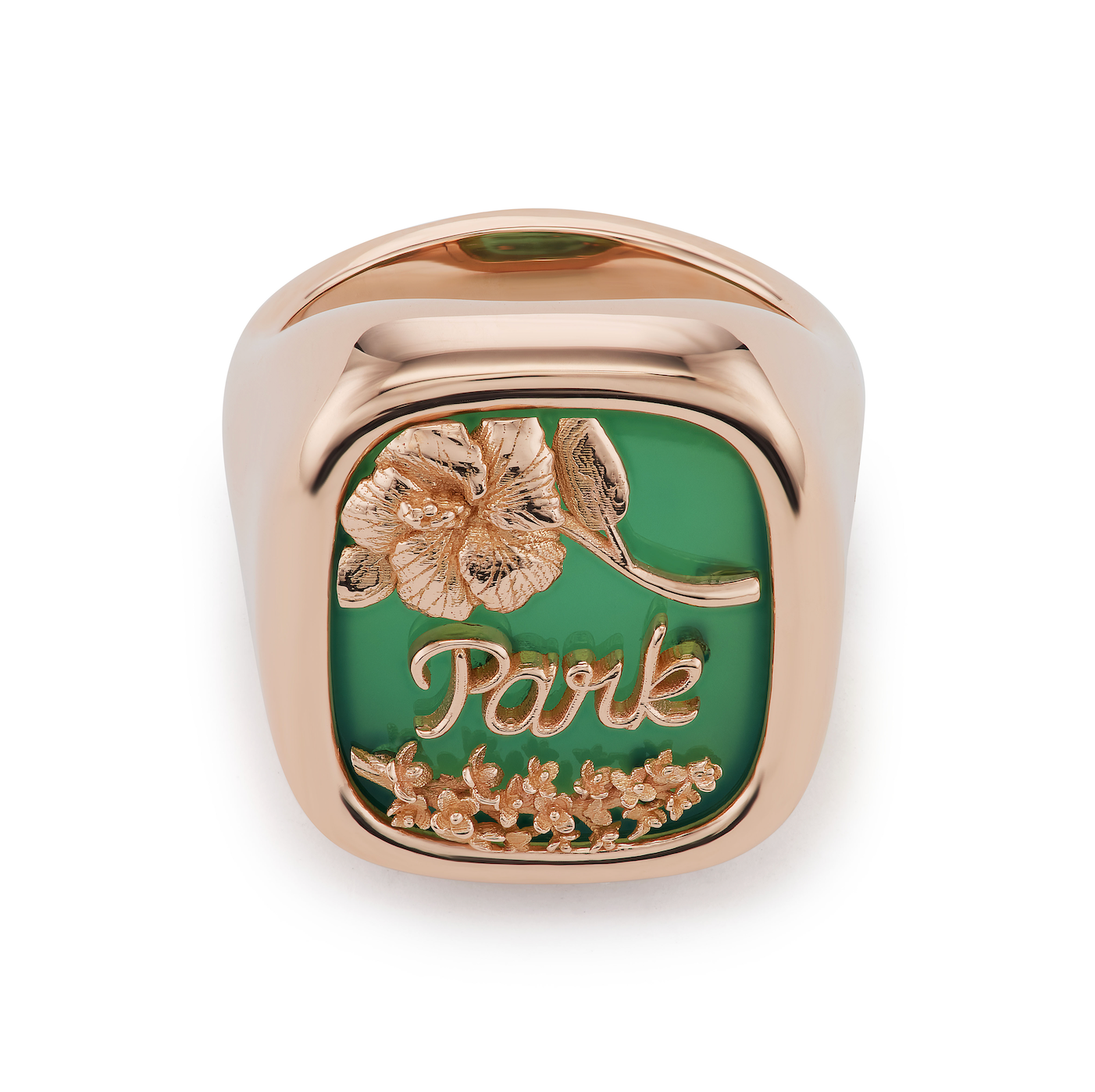 Park Carved Stone Signet Ring