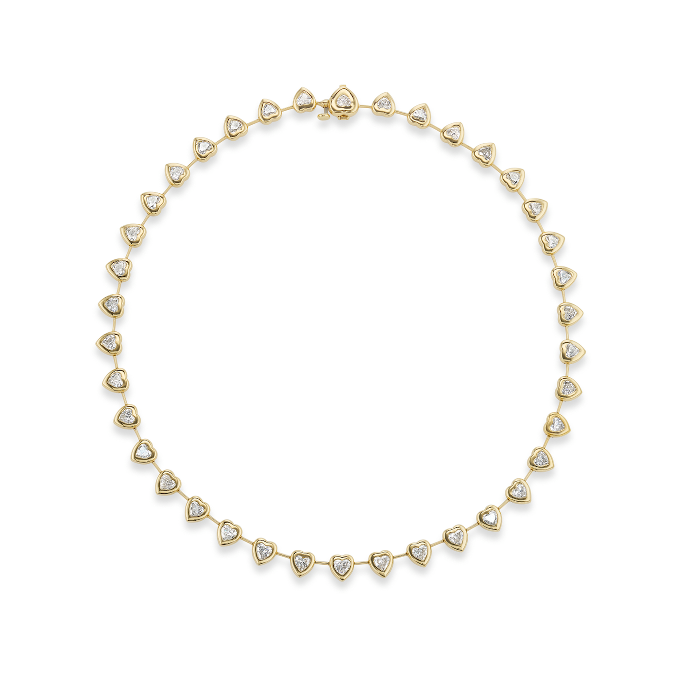 Diamond Heart Pillow Necklace