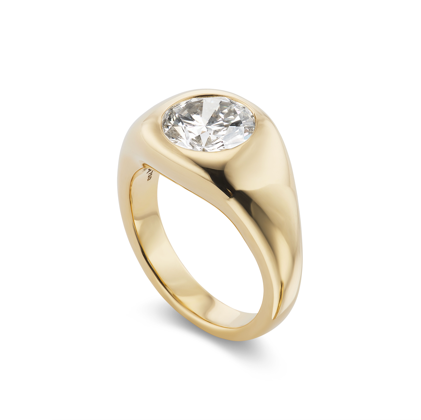 One-of-a-Kind Single Round Diamond Gypsy