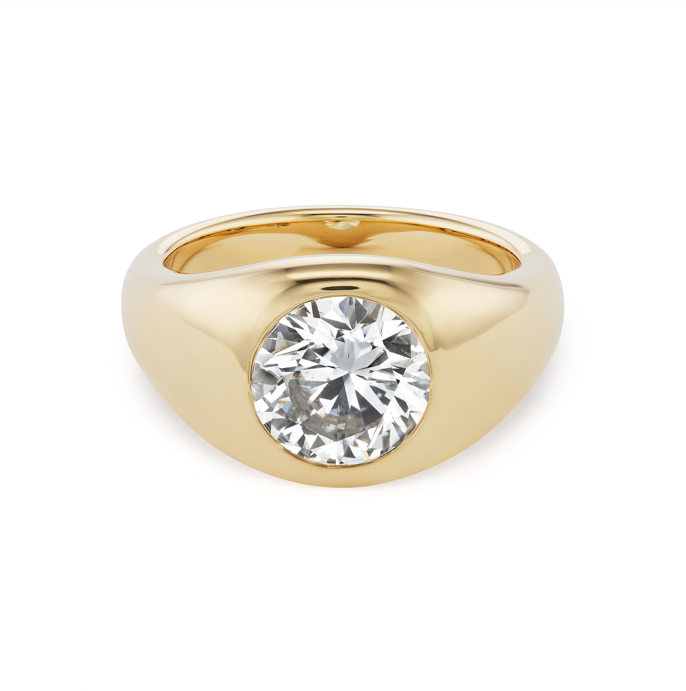 One-of-a-Kind Single Round Diamond Gypsy