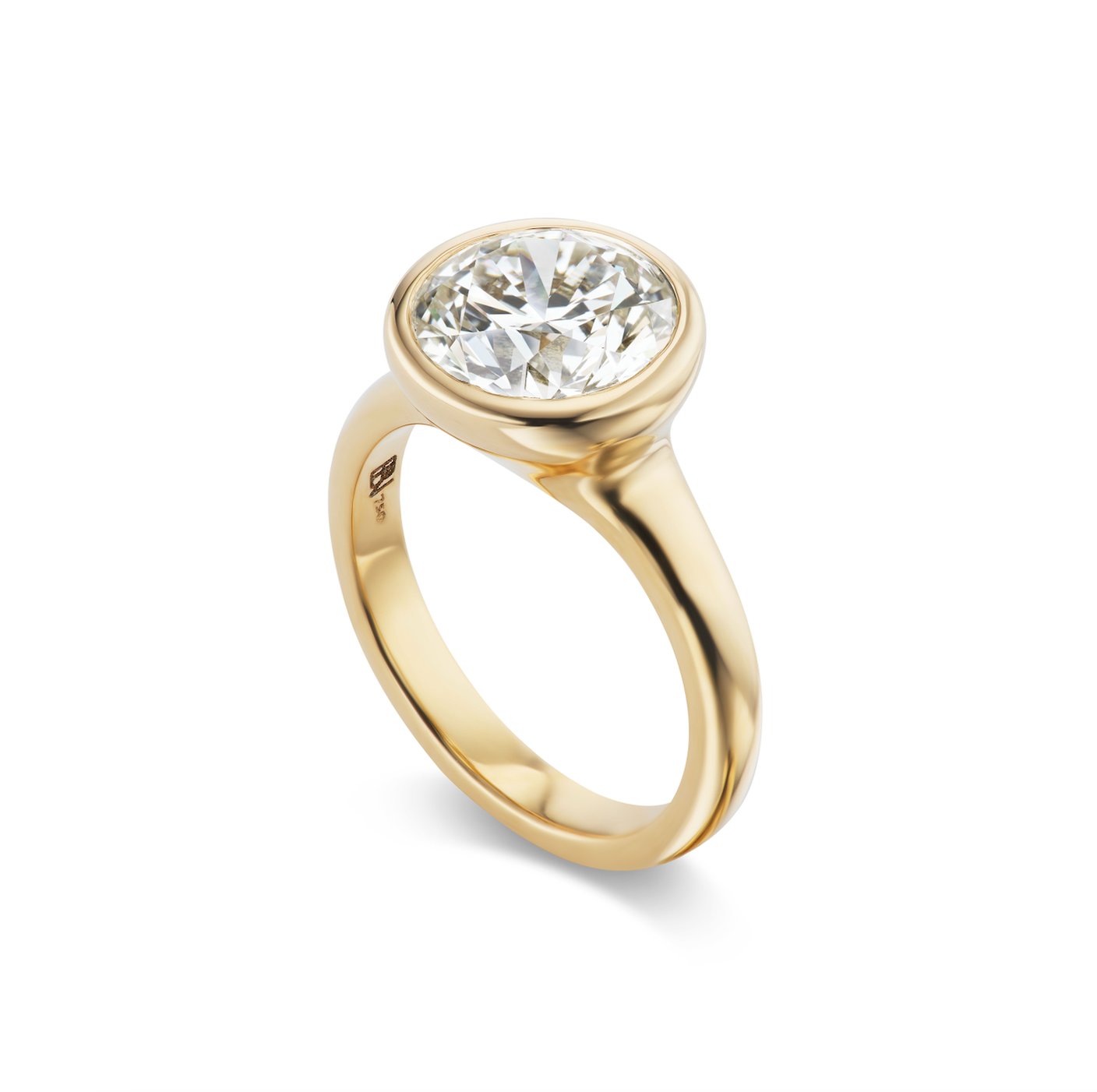 One-of-a-Kind Round Diamond Pillow Ring