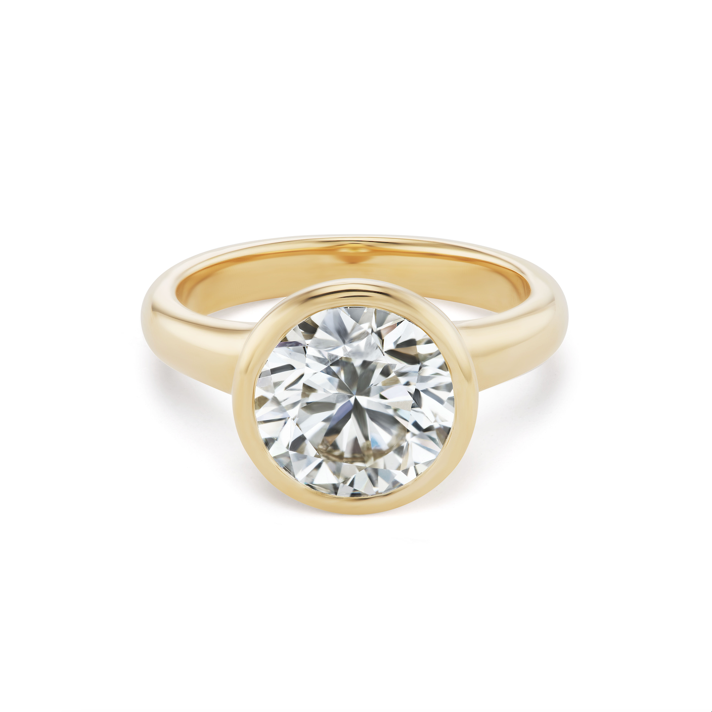 One-of-a-Kind Round Diamond Pillow Ring