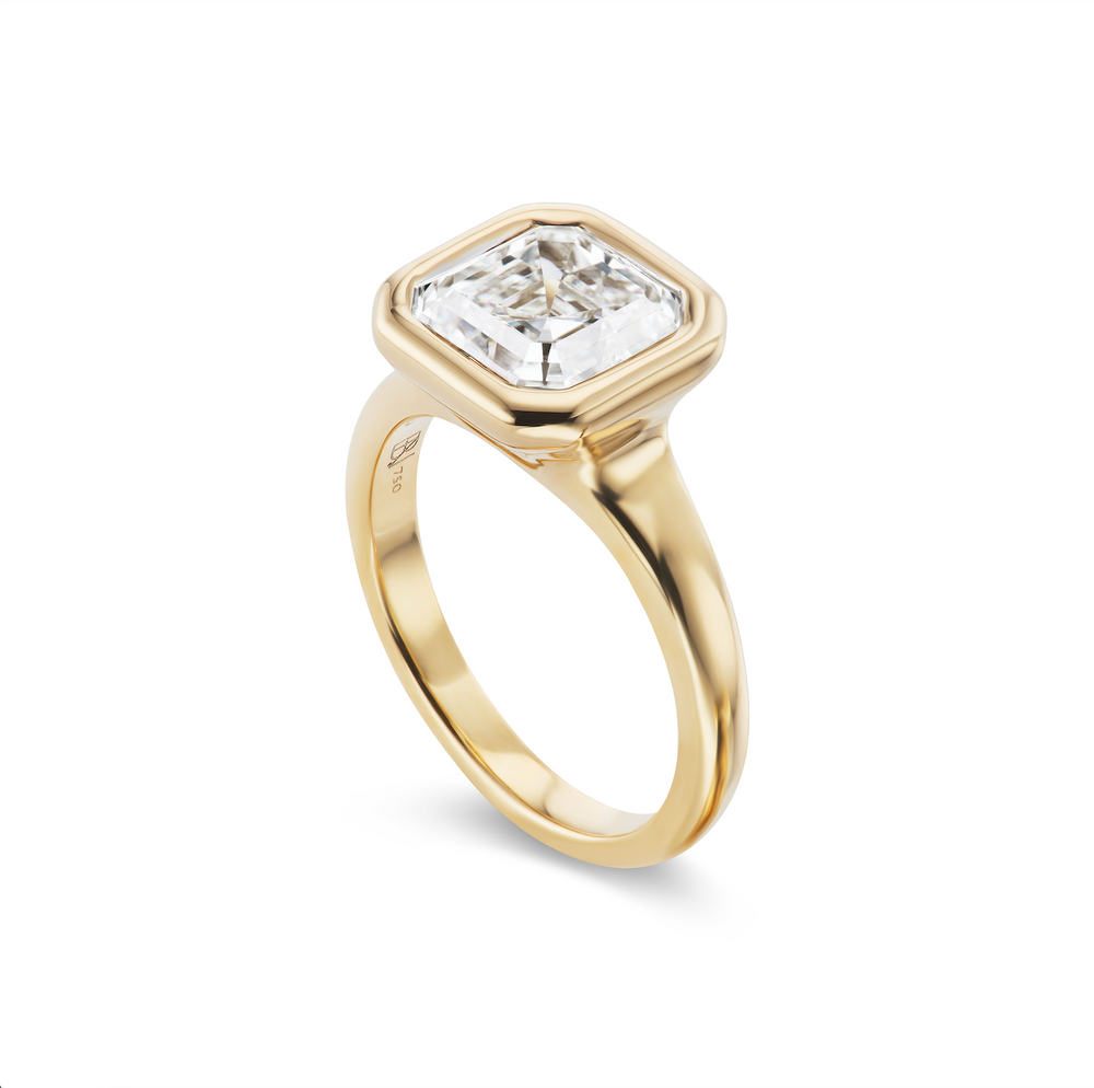 One-of-a-Kind Asscher Diamond Pillow Ring