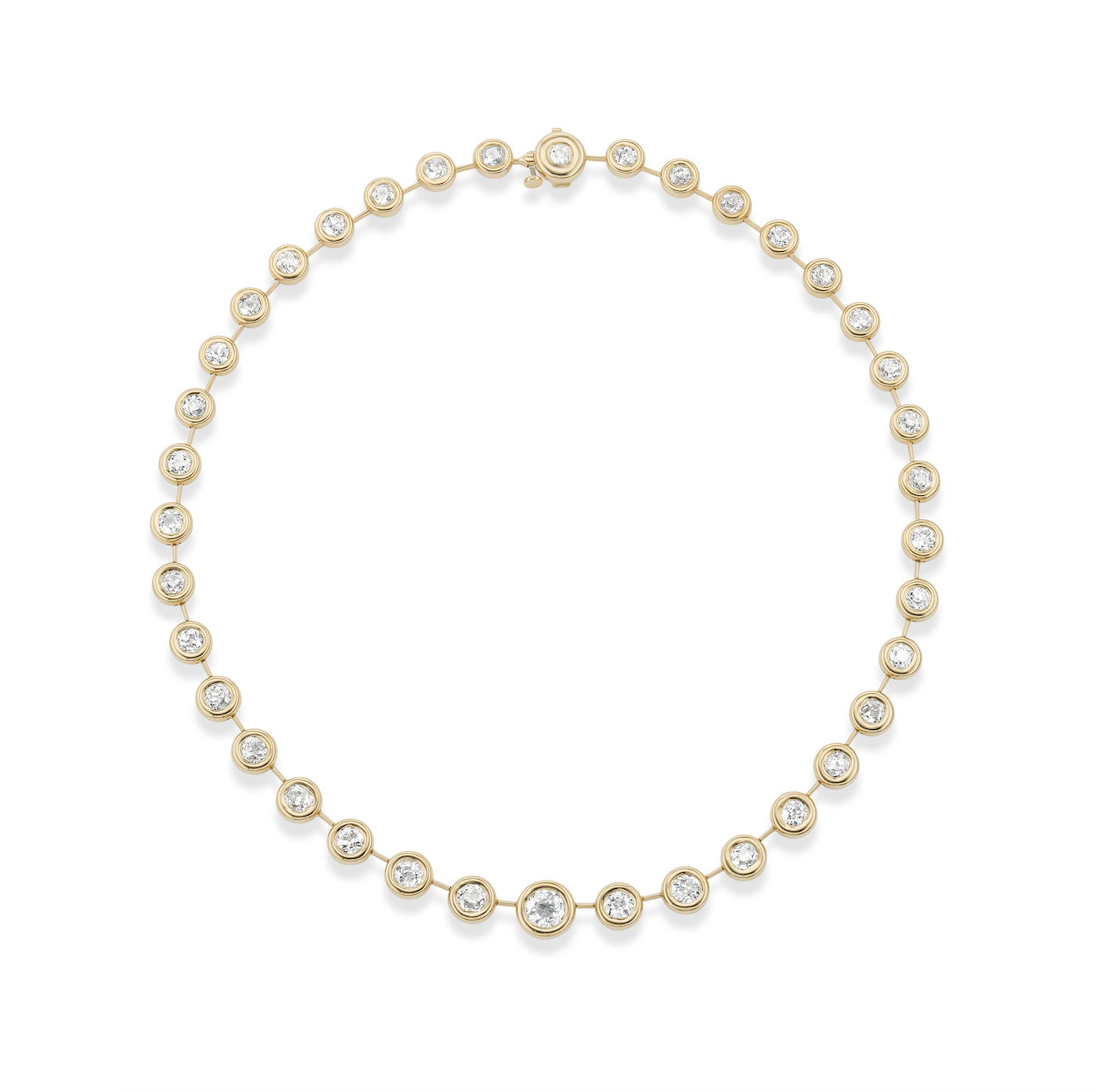 One-of-a-Kind Old-Mine Diamond Pillow Necklace