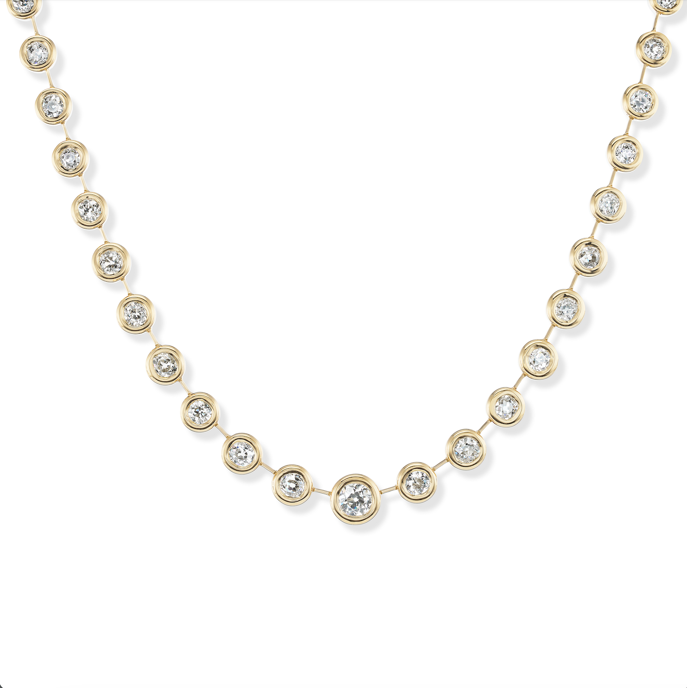 One-of-a-Kind Old-Mine Diamond Pillow Necklace