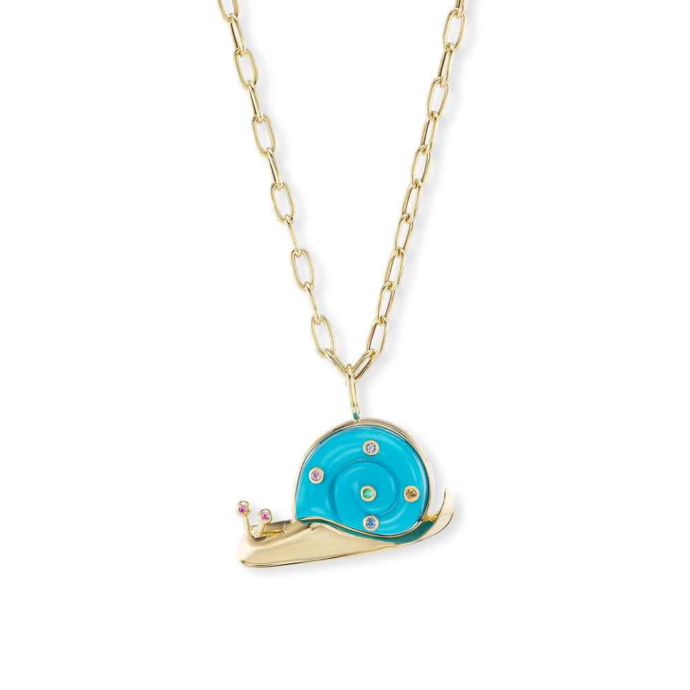 Large Snail Pendant on 18" Chain