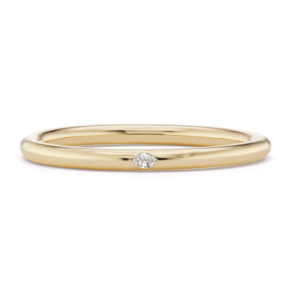 Narrow Bangle with Marquise Diamond