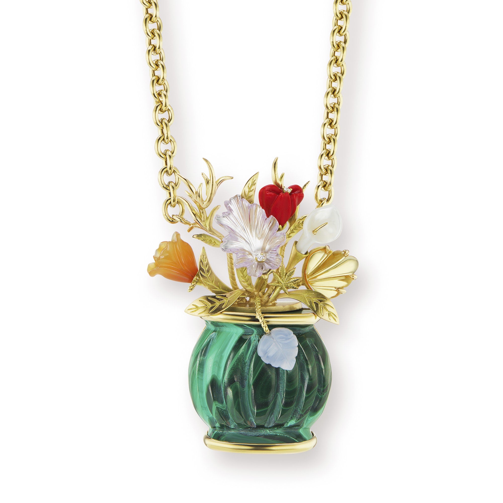 Large Flower Vase Necklace