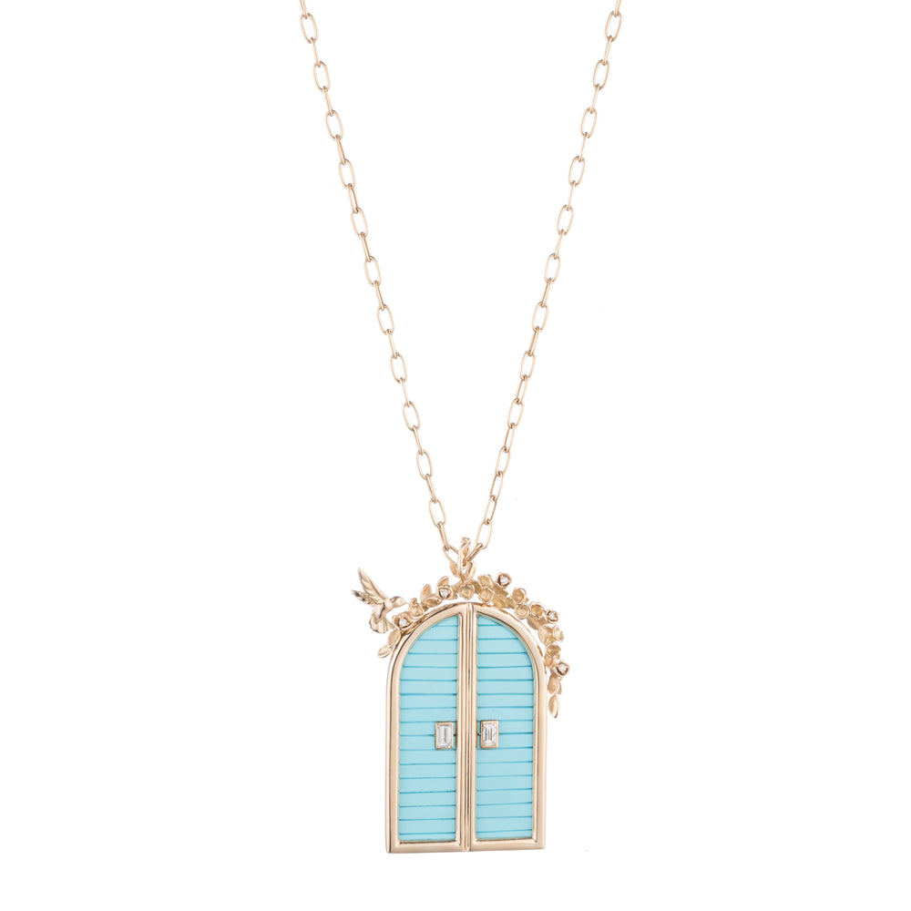 Large Door Pendant with Floral Archway