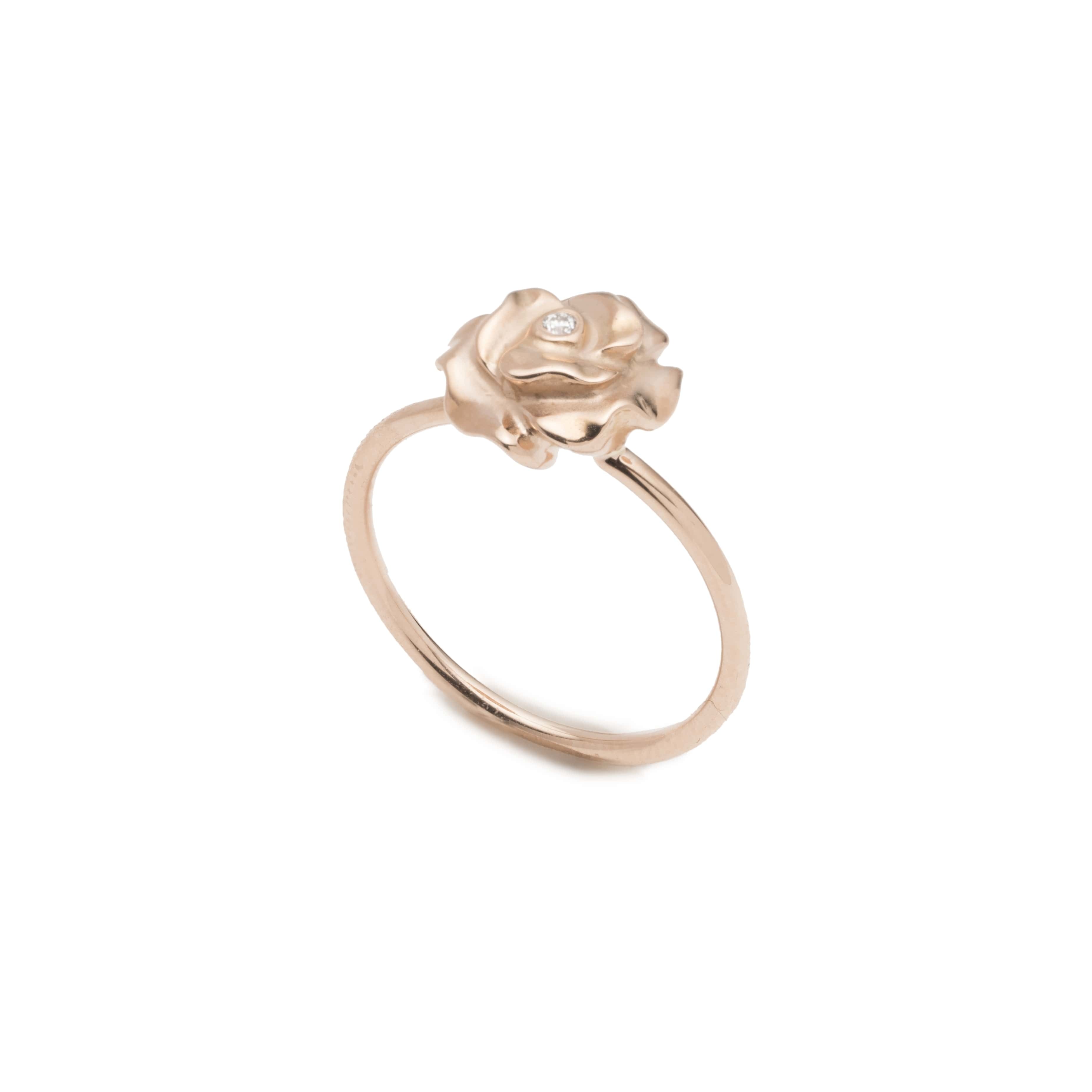 Single Rose Band Ring