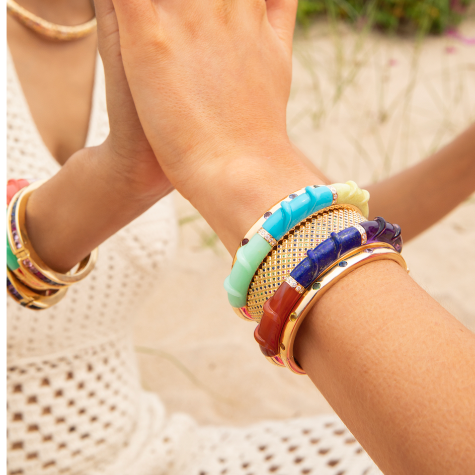 Carved Stone Friendship Cuff