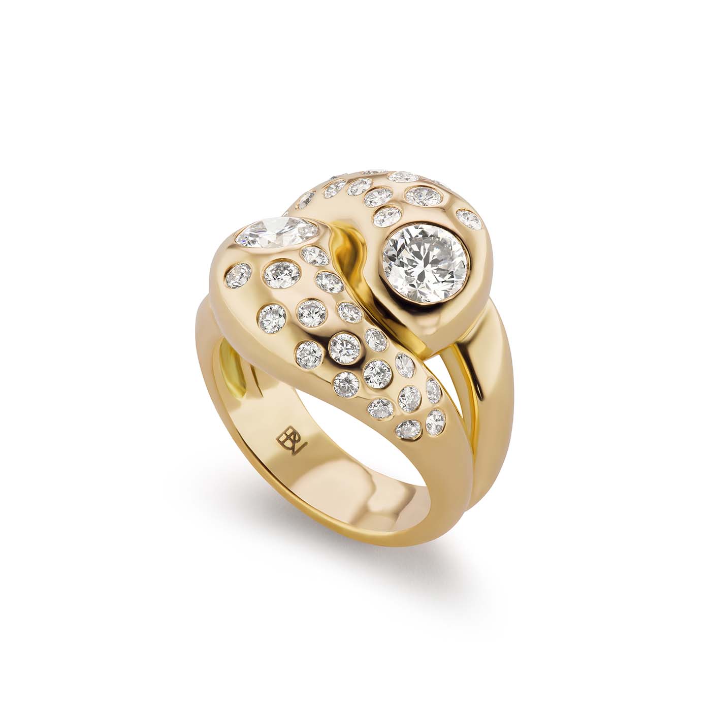 Diamond Splash Knot Ring