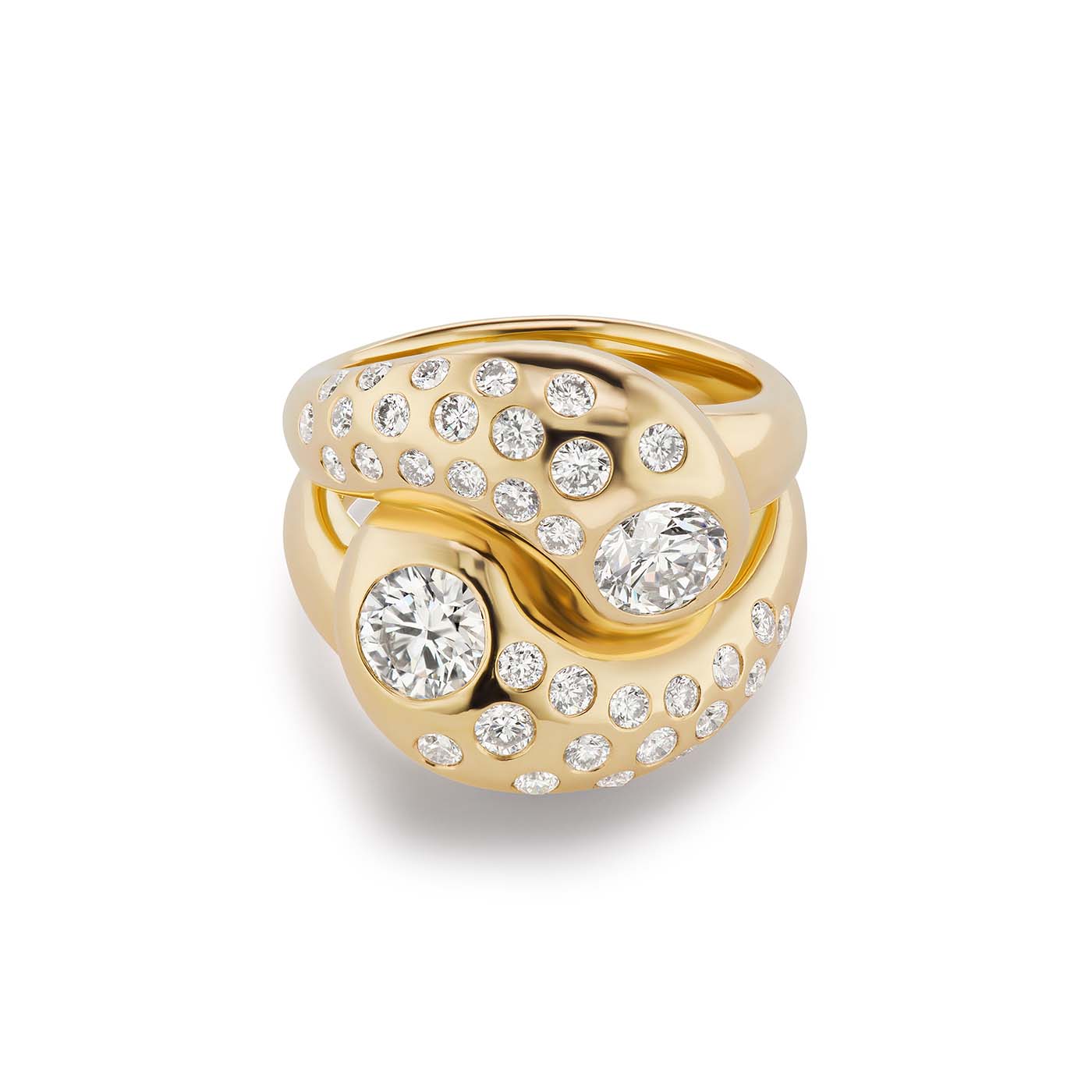 Diamond Splash Knot Ring