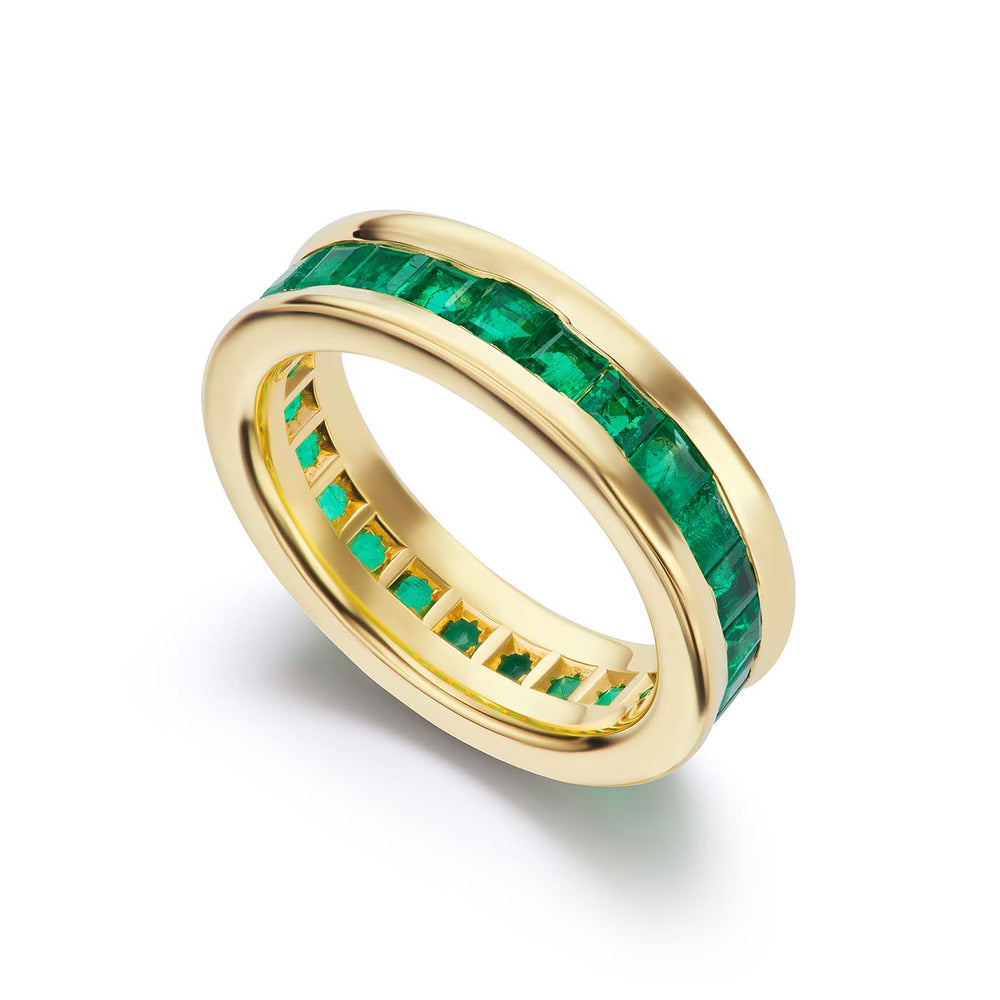 Emerald Channel-Set Band
