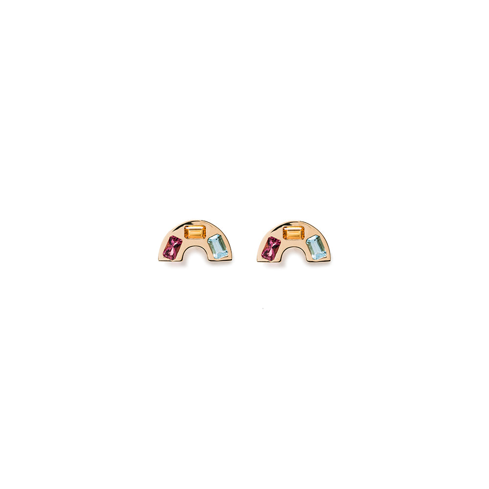 Small Rainbow Stud Earrings