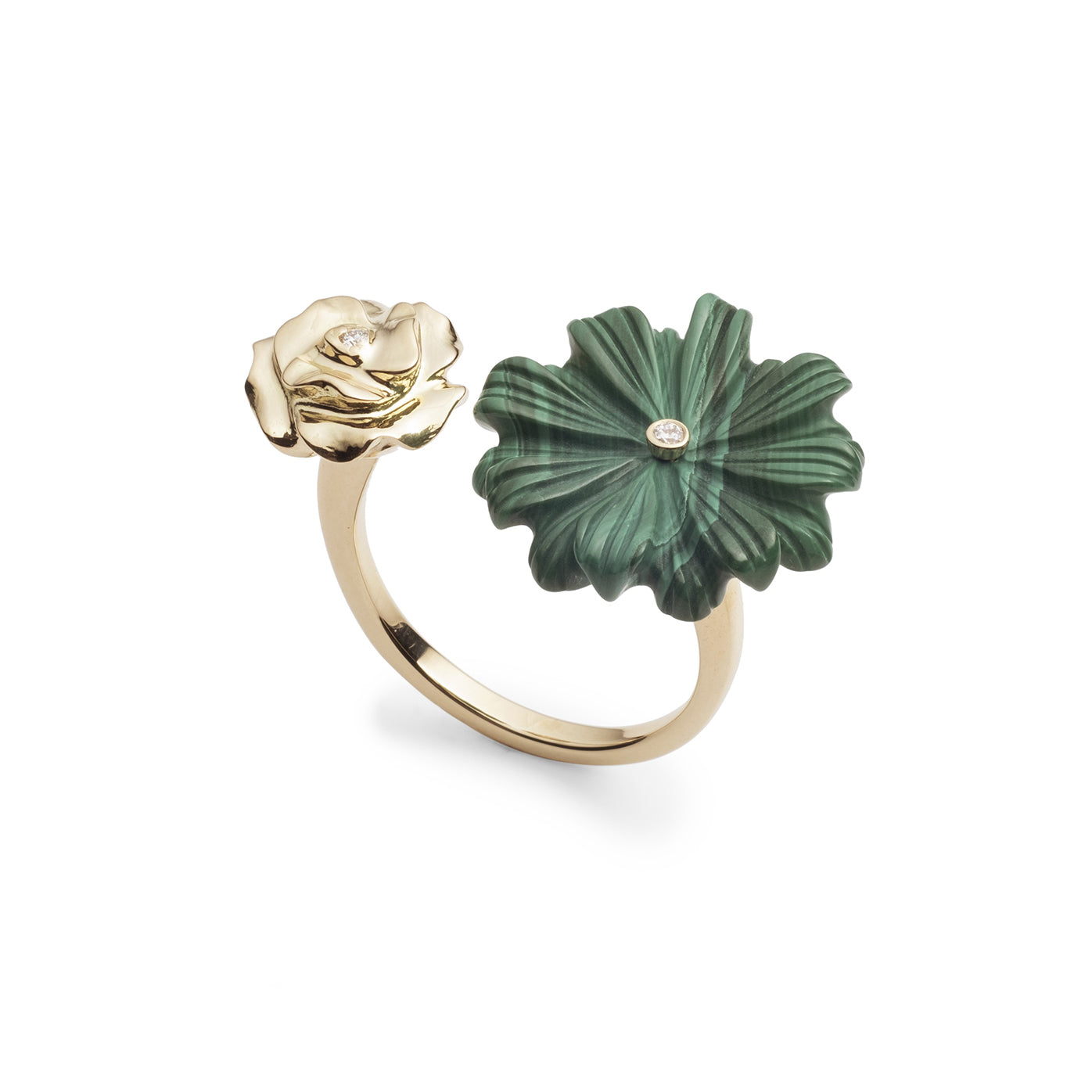 Wildflower & Rose Double-Sided Ring
