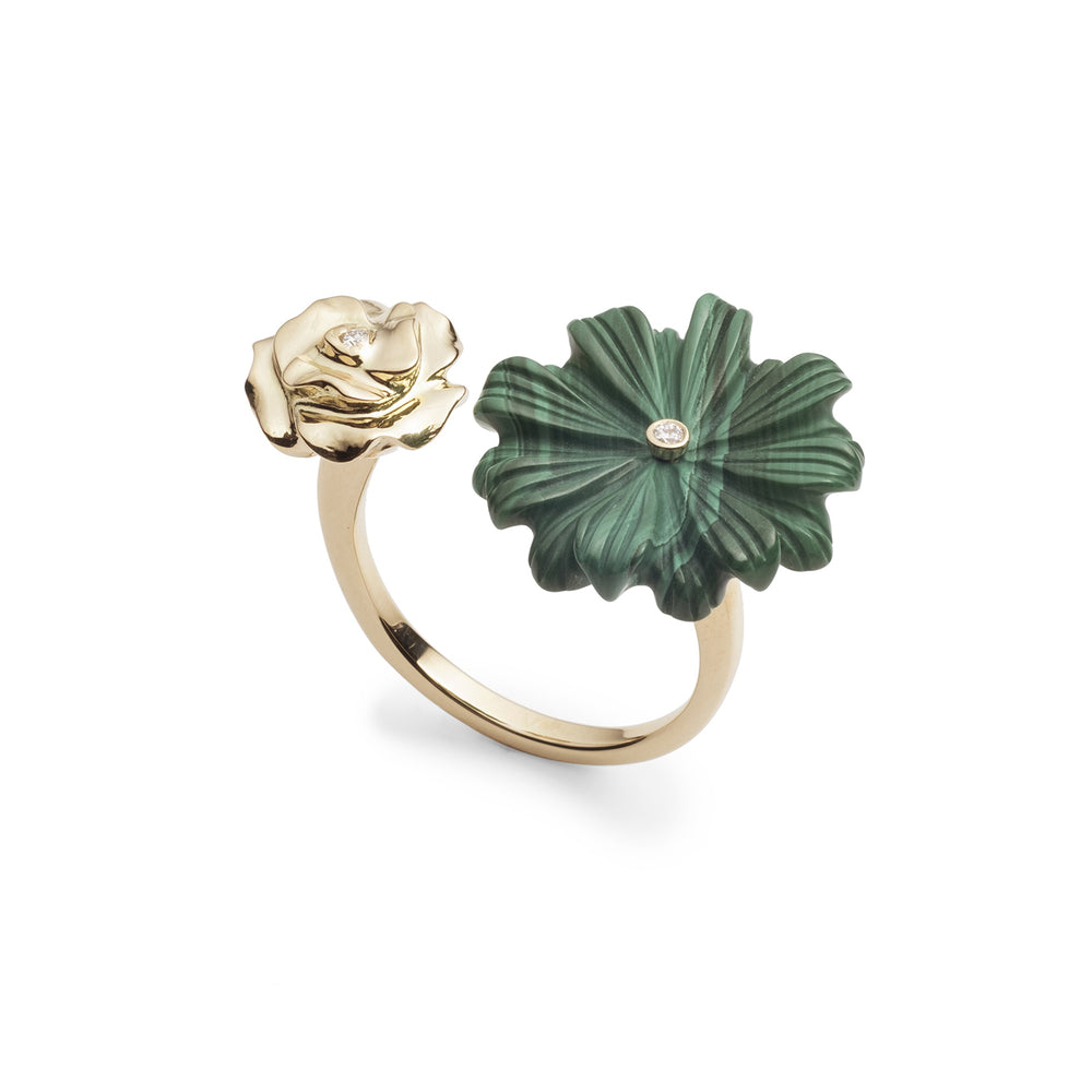 Wildflower & Rose Double-Sided Ring