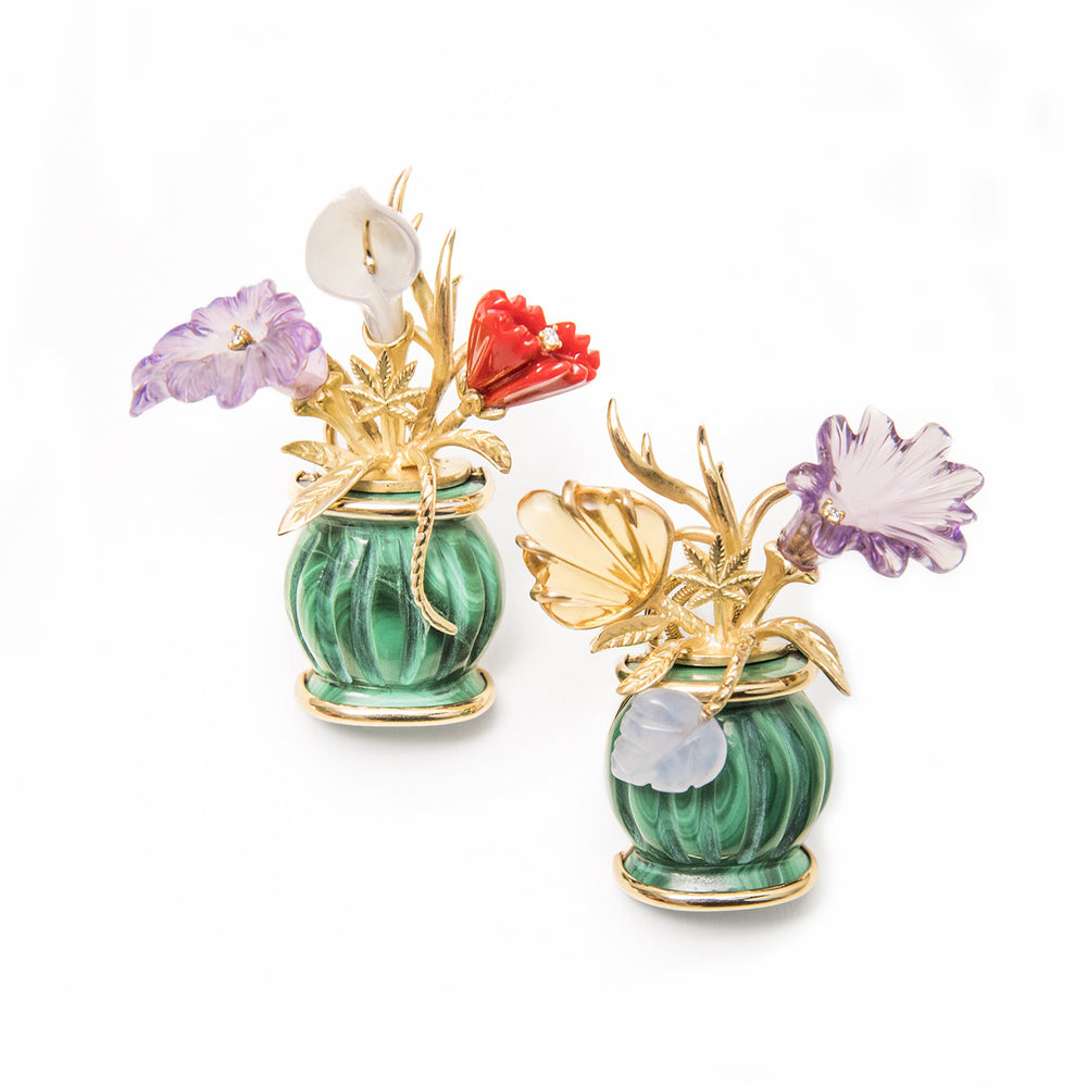 Flower Vase Earrings